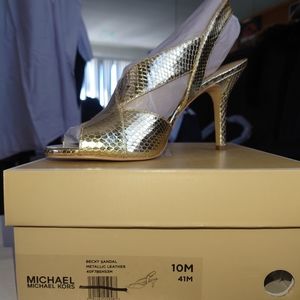 MK Becky Sandal Metallic Leather